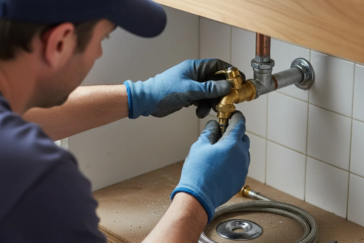 Shutoff valve and fitting work during Faucet and Fixture Repair in Glenwood